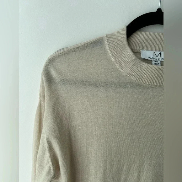 Magaschoni neutral color crewneck sweater - Picture 2 of 7